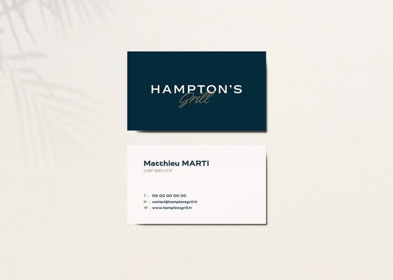 Identité graphique pour Les HAMPTONS Grill KaméléCom