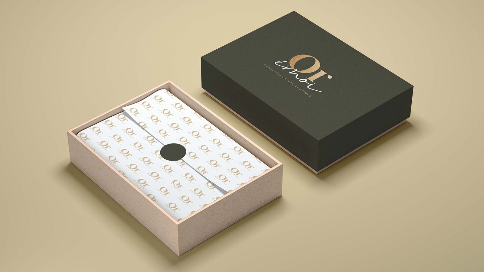 Coffret ORémoi et son papier de soie monogrammé