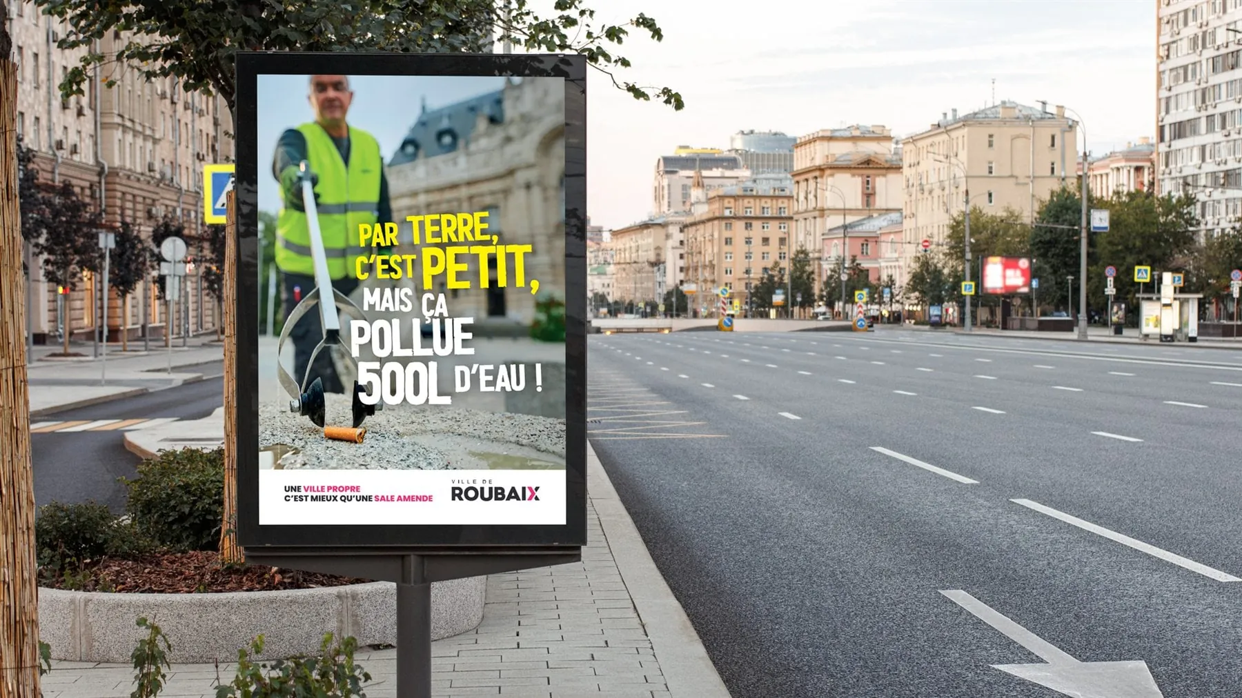 Second panneau rétroéclairé de la campagne de sensibilisation
