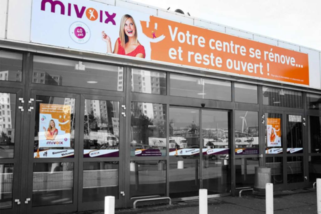 plv Centre commercial Calais Mivoix