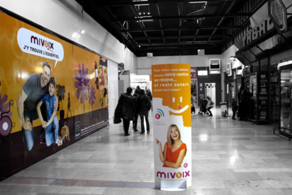 plv Centre commercial Calais Mivoix