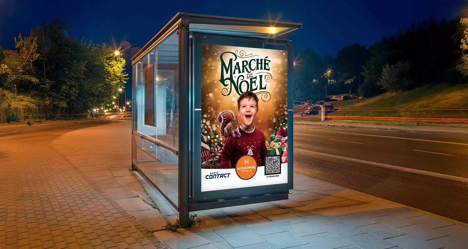 Affiches publicitaires Aushopping Noyelles / Marché de Noël