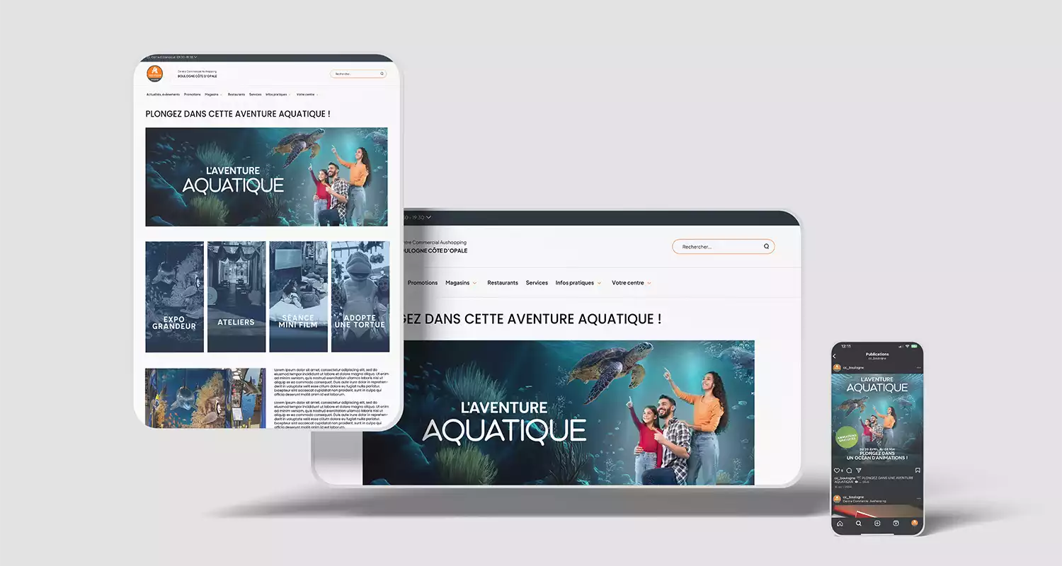 Landing page Aushopping Boulogne - Opération Océan