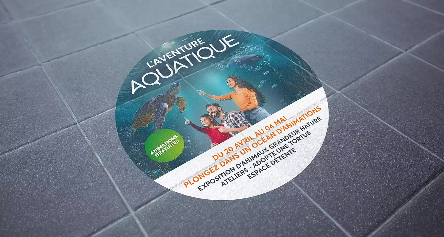 Sticker sol Aushopping Boulogne - Opération Océan