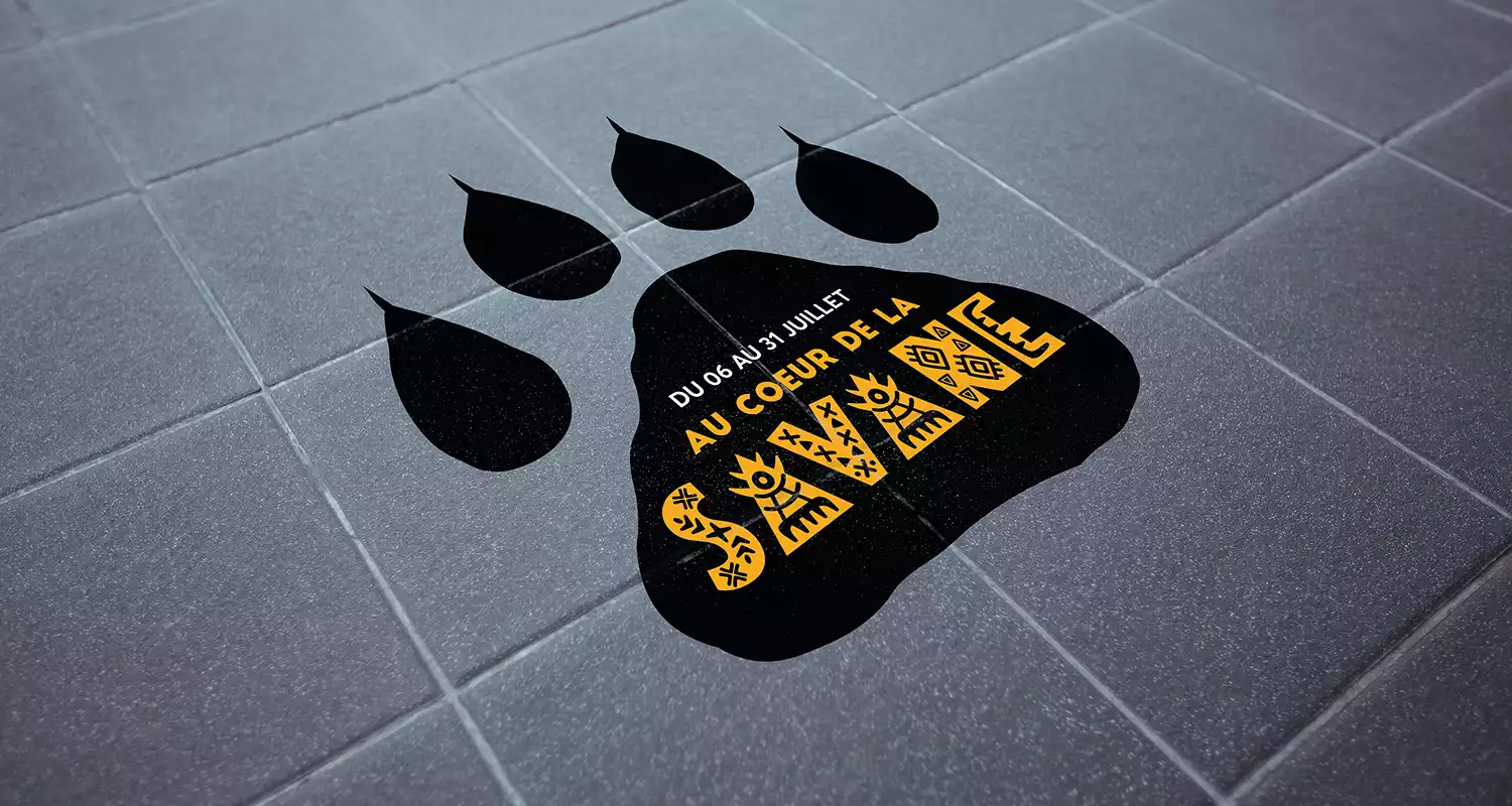 Sticker Sol - AUSHOPPING ST OMER – OPÉRATION SAVANE